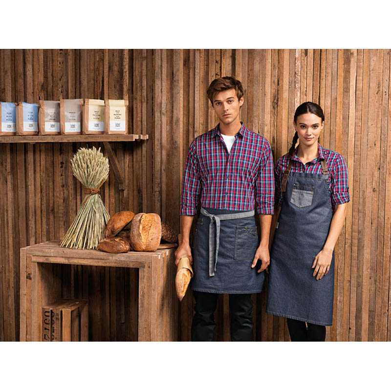 Zástera (PREMIER "DIVISION" WAXED LOOK DENIM WAIST APRON) > modrá (indigo)
