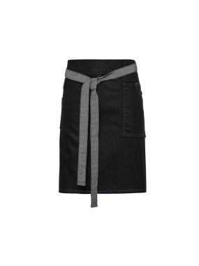 Zástera (PREMIER "DIVISION" WAXED LOOK DENIM WAIST APRON) > čierna (denim)