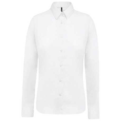 Dámska košeľa(KARIBAN LADIES’ LONG SLEEVE POPLIN SHIRT) > biela > M