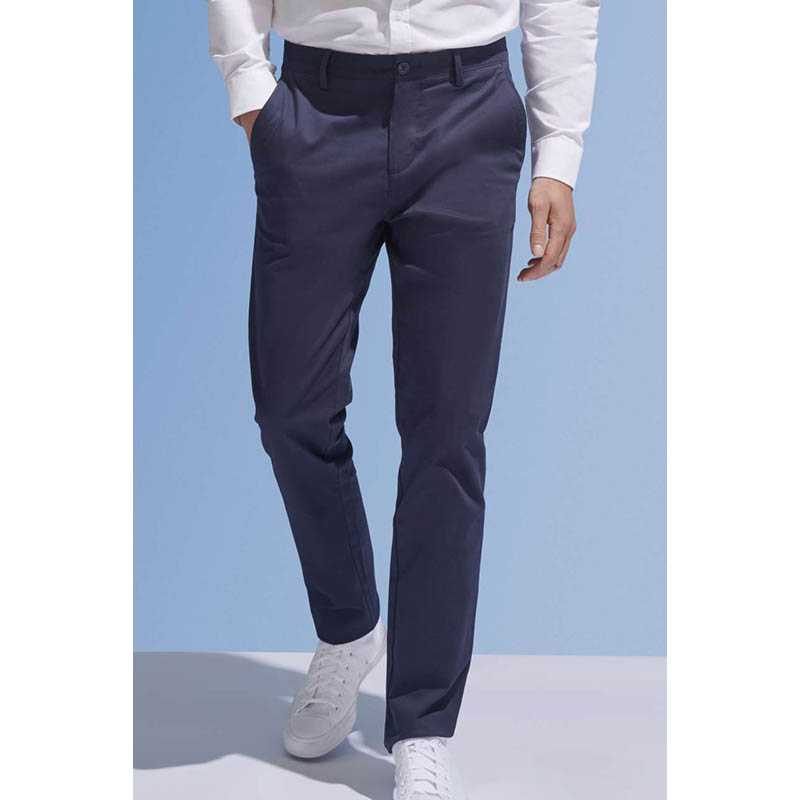 Pánske nohavice (SOL'S JARED MEN - SATIN STRETCH TROUSERS) > modrá (french navy) > 44