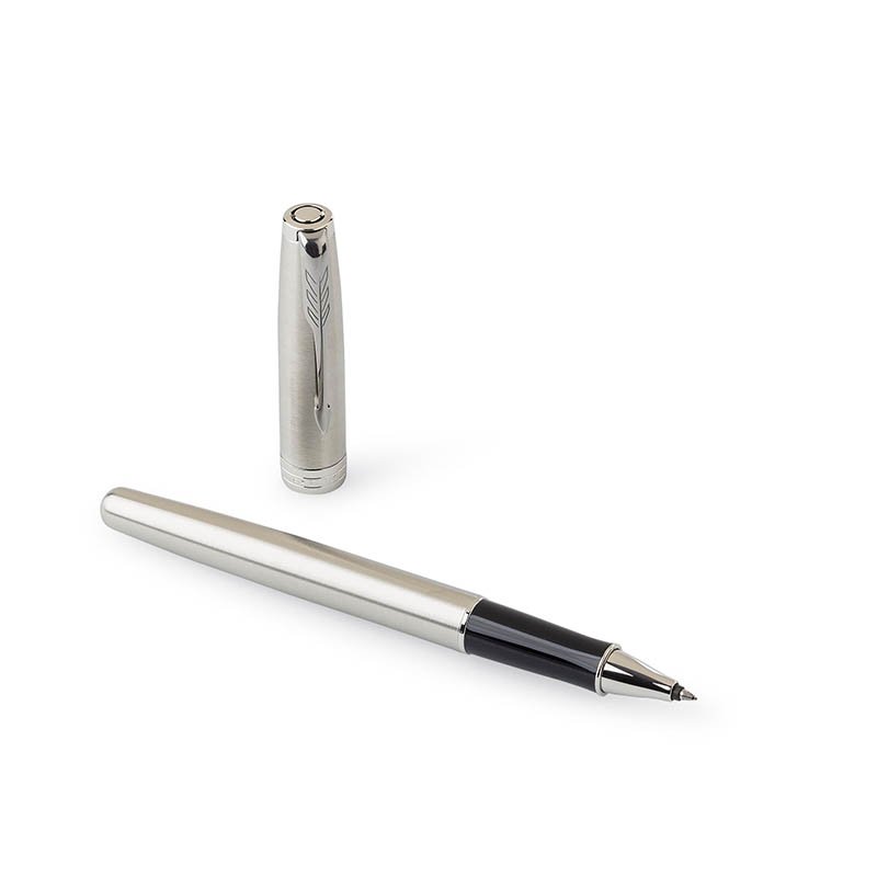 Roller pero (Parker Sonnet) > strieborná (stainless) (čierny atrament)