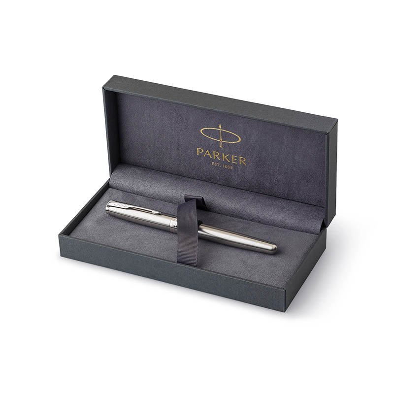 Roller pero (Parker Sonnet) > strieborná (stainless) (čierny atrament)