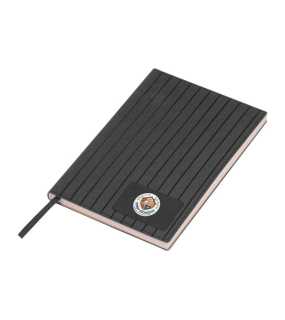 A5 zápisník so špirálovou väzbou a PU obalom > čierna (potlač loga v cene)