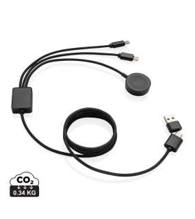 Nabíjací kábel Terra s nabíjačkou hodiniek 6 v 1 z RCS rPET > šedá