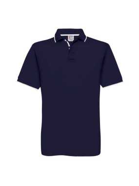 Unisex polokošeľa (B&C SAFRAN SPORT) > modrá (navy) / biela > S