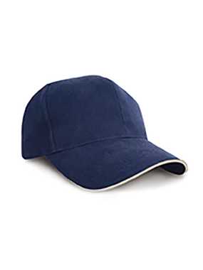 Šiltovka (RESULT PRO STYLE HEAVY BRUSHED COTTON CAP) > modrá (navy) / prírodná