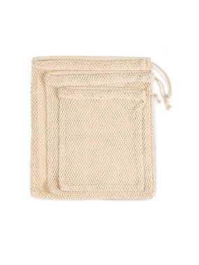 Sieťkovaná taška (KIMOOD MESH BAG WITH DRAWSTRING CARRY HANDLE) > prírodná > M