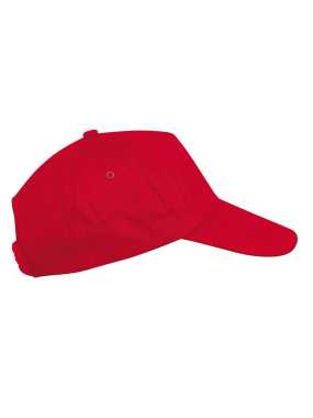 Detská 5 panelová šiltovka (KARIBAN FIRST KIDS CHILDREN CAP) > červená