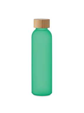 Matná sklenená fľaša 500ml > transparentná zelená