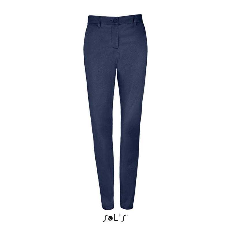 Dámske nohavice (SOL'S JARED WOMEN - SATIN STRETCH TROUSERS) > modrá (french navy) > 38