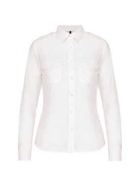 Dámska košeľa (Kariban"LADIES' LOMNG SLEEVE PILOT SHIRT") > biela > S