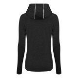 Dámska mikina (Just Cool WOMEN'S COOL COWL NECK TOP) > čierna (slate melange) > XL
