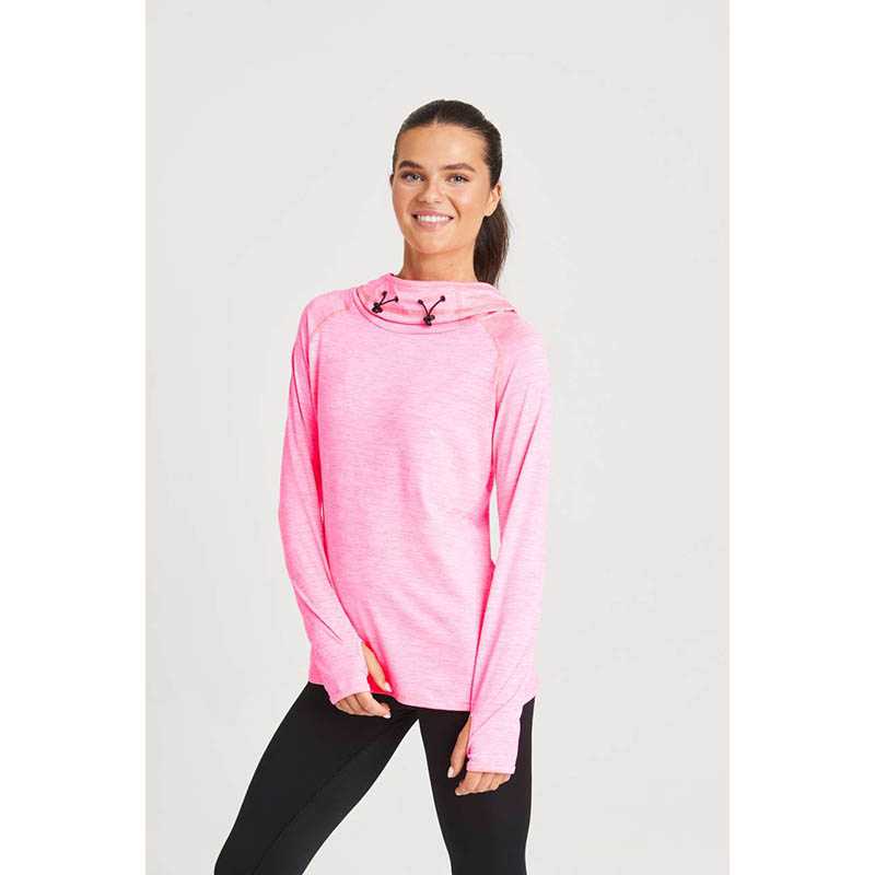 Dámska mikina (Just Cool WOMEN'S COOL COWL NECK TOP) > čierna (slate melange) > XL