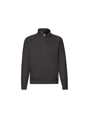 Pánska mikina (FRUIT OF THE LOOM Zip-Neck Sweat ) > čierna > 3XL