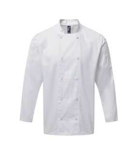 Kuchárska bunda(Premier CHEF'S LONG SLEEVE JACKET WITH MESH BACK PANEL)>biela>L