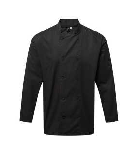 Kuchárska bunda(Premier CHEF'S LONG SLEEVE JACKET WITH MESH BACK PANEL)>čierna>L