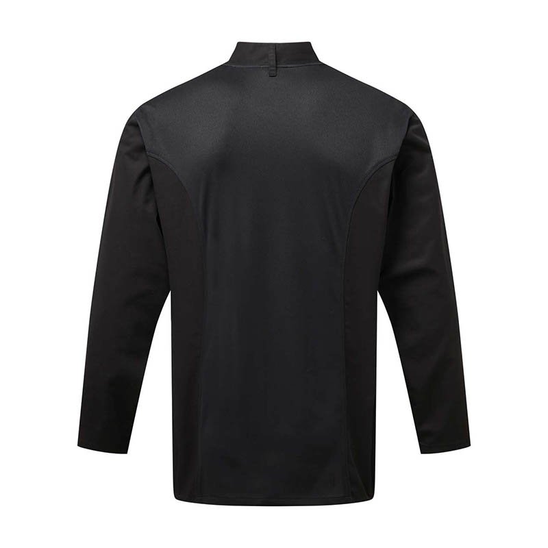 Kuchárska bunda(Premier CHEF'S LONG SLEEVE JACKET WITH MESH BACK PANEL)>čierna>L