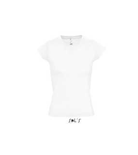 Dámske tričko (SOLS MOON WOMENS V-NECK T-SHIRT) > biela > M