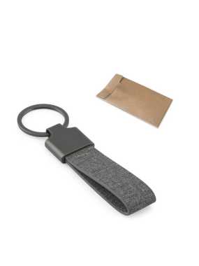 Kľúčenka z RPET > šedá (dark)