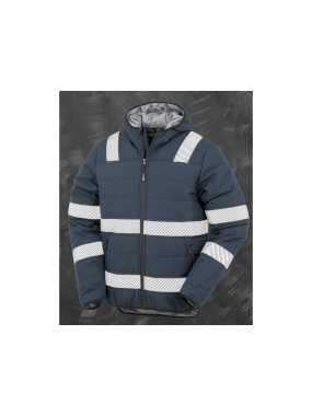 Reflexná bunda (RESULT Genuine Recycled Safe-Guard Ripstop Padded Jacket)>modrá (navy)>L