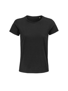Dámske tričko (SOL'S PIONEER WOMEN - ROUND-NECK FITTED JERSEY T-SHIRT) > čierna (deep) > S