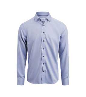 Pánska košeľa (James Harvest YELLOW BOW 55 SLIM) > modrá (stripe) / bodkované > L