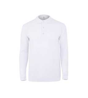 Pánska polokošeľa (MUKUA LONG SLEEVE POLO 210) > biela > S