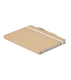 Recyklovaný zápisník A5 s perom > biela