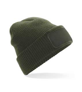 Unisex čiapka (Beechfield Thinsulate Patch Beanie) > zelená (olive)