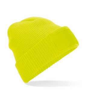 Unisex čiapka (Beechfield Thinsulate Patch Beanie) > žltá (fluorescent yellow)