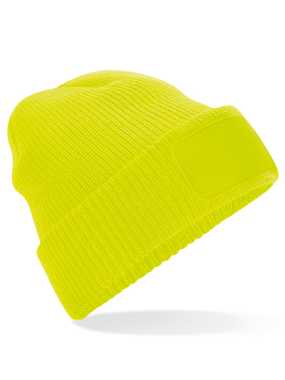 Unisex čiapka (Beechfield Thinsulate Patch Beanie) > žltá (fluorescent yellow)