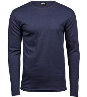 Unisex tričko (Tee Jays Mens Long Sleeve Interlock Tee) > modrá (navy) > M