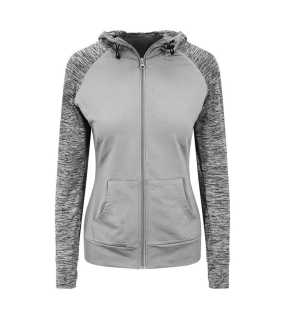 Dámska mikina (Just Cool WOMEN'S COOL CONTRAST ZOODIE) > šedá / šedá (melange) > XL
