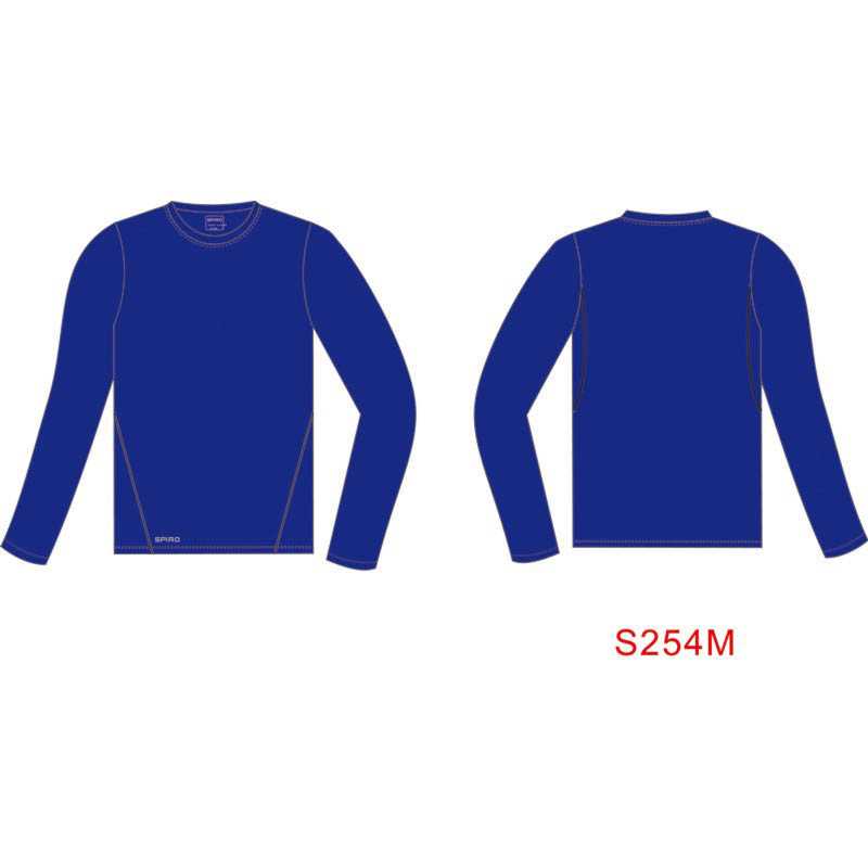 Pánske tričko (SPIRO MENS QUICK-DRY LONG SLEEVE T-SHIRT) > modrá (navy) > XL