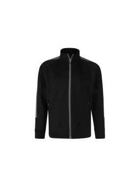 Detská mikina (Finden + Hales KID'S KNITTED TRACKSUIT TOP)>čierna / šedá (gunmetal)>9/10