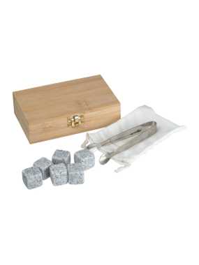 Sada kociek ľadu v bambusovej krabičke > béžová