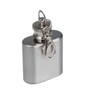 Kľúčenka s mini fľašou, 30 ml > šedá
