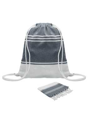 Súprava uteráka a batohu so šnúrkou > modrá