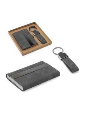 Sada vizitkár a kľúčenka > šedá (dark)