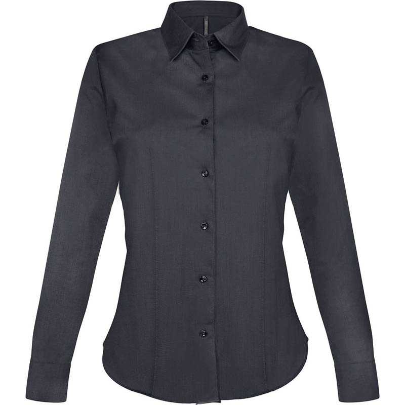 Dámska košeľa (KARIBAN LADIES LONG SLEEVE SHIRT) > sivá (zinc) > XS