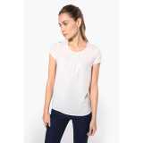 Dámska blúzka (KARIBAN LADIES' SHORT-SLEEVED CREPE BLOUSE) > modrá(deep sea) > 34