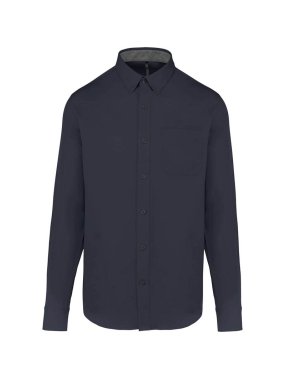 Pánska košeľa (Kariban MEN'S NEVADA LONG SLEEVE COTTON SHIRT) > modrá (navy) > L