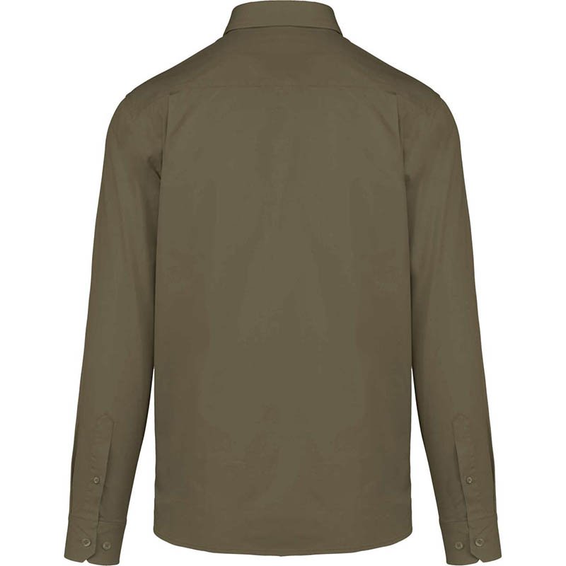 Pánska košeľa (Kariban MEN'S NEVADA LONG SLEEVE COTTON SHIRT) > hnedá (light khaki) > 4XL