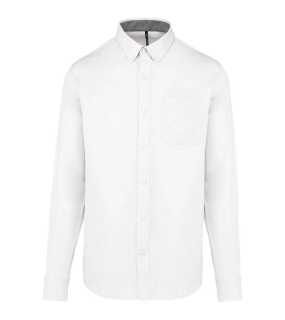 Pánska košeľa (Kariban MEN'S NEVADA LONG SLEEVE COTTON SHIRT) > biela > L