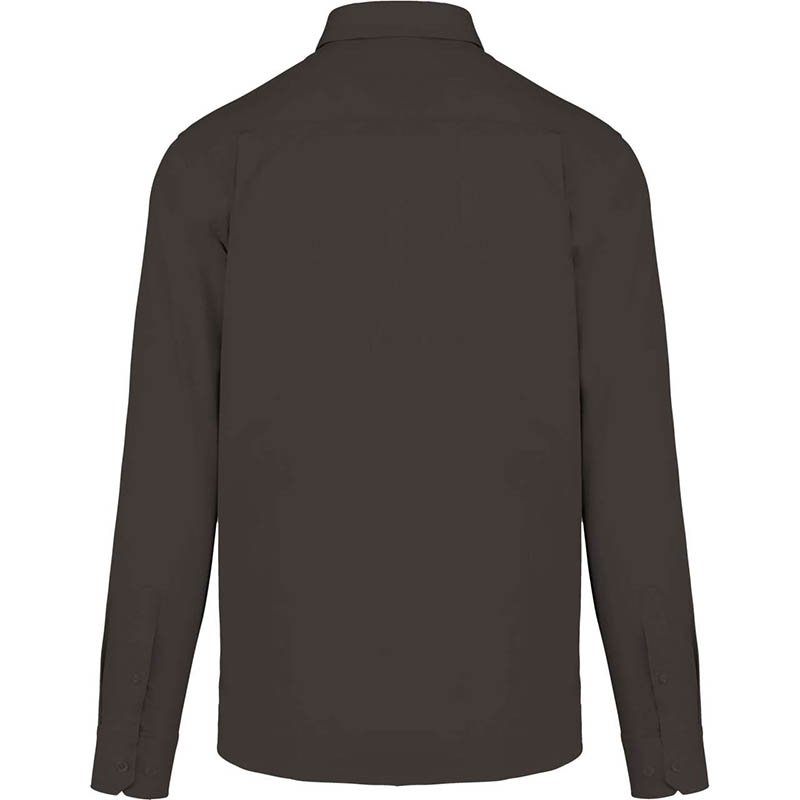Pánska košeľa (Kariban MEN'S NEVADA LONG SLEEVE COTTON SHIRT) > šedá (dark) > L