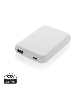 Magnetická powerbanka Stellar 5000mAh 5W z RCS plastu > biela
