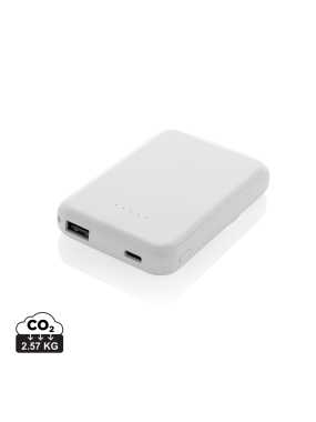 Magnetická powerbanka Stellar 5000mAh 5W z RCS plastu > biela
