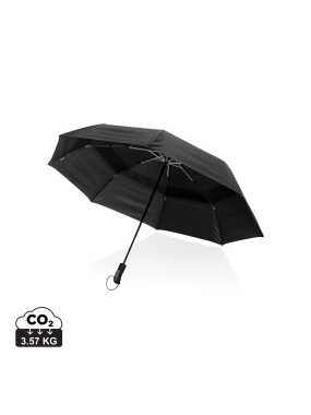 Vreckový dáždnik 27" Swiss Peak Tornado z RPET AWARE > čierna