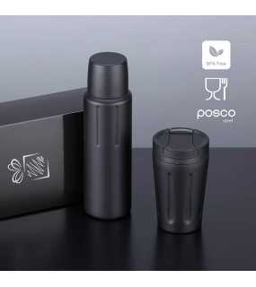 Sada termoska a termohrnček > čierna