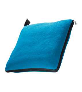 Flísová deka (180×120cm) a vankúš (31×30cm) v jednom > modrá